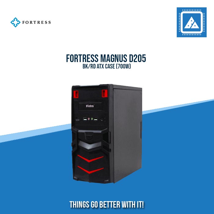 FORTRESS MAGNUS D205 BK/RD ATX CASE (700W) FORTRESS MAGNUS D205 BK/RD ATX CASE (700W)